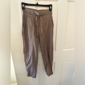 lululemon athletica Cropped Drawstring Joggers in Taupe Brown